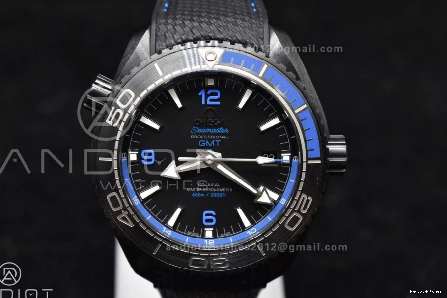 Planet on 1:1 HighQuality Black 45.5mm 1023 A8906 Black Deep Ocean Clone Strap Super Blue Ceramic Edition VSF Best Real Nylon 0704